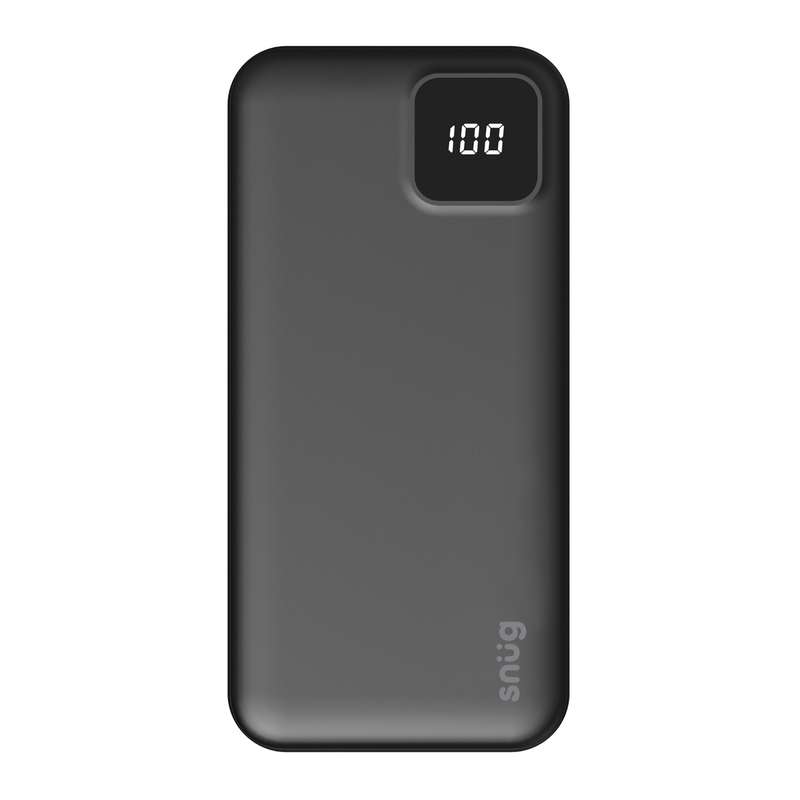 Snug 10W 20 000mAh Power Bank with Cable - Fast Charge Black