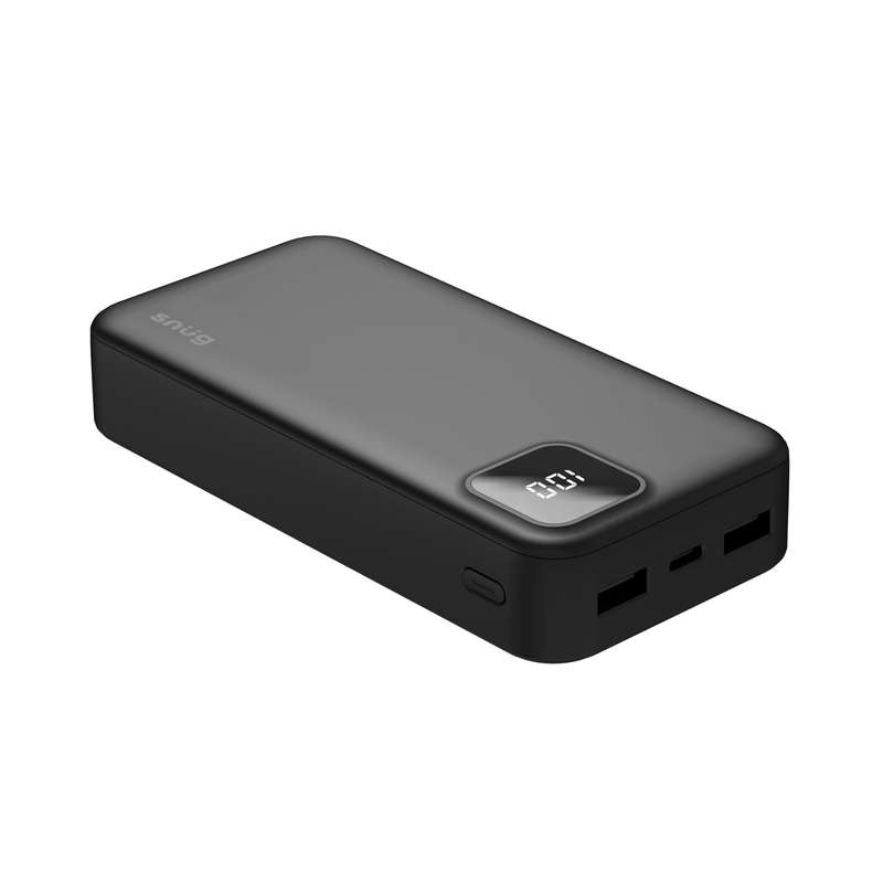 Snug 10W 20 000mAh Power Bank with Cable - Fast Charge Black