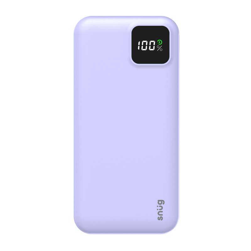 Snug Power Bank 20000mAh - 20W PD Charger - Lavender