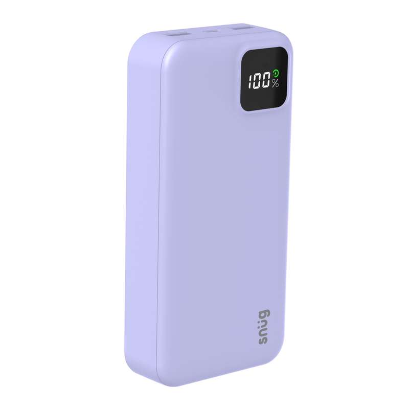 Snug Power Bank 20000mAh - 20W PD Charger - Lavender