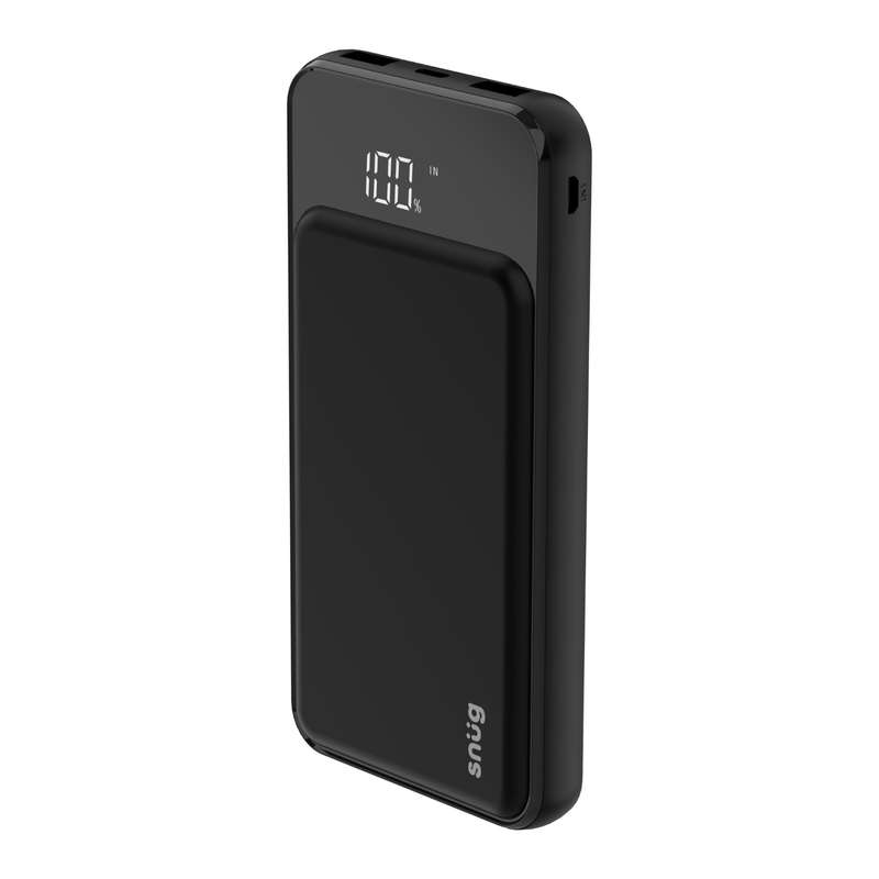 Snug Power Bank 10000mAh - 15W Wireless Charger - Black