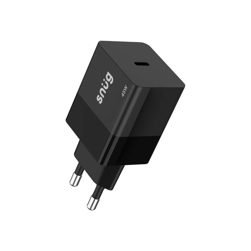 Snug 45W Wall Charger - 1 Port PD Fast Charger - Black
