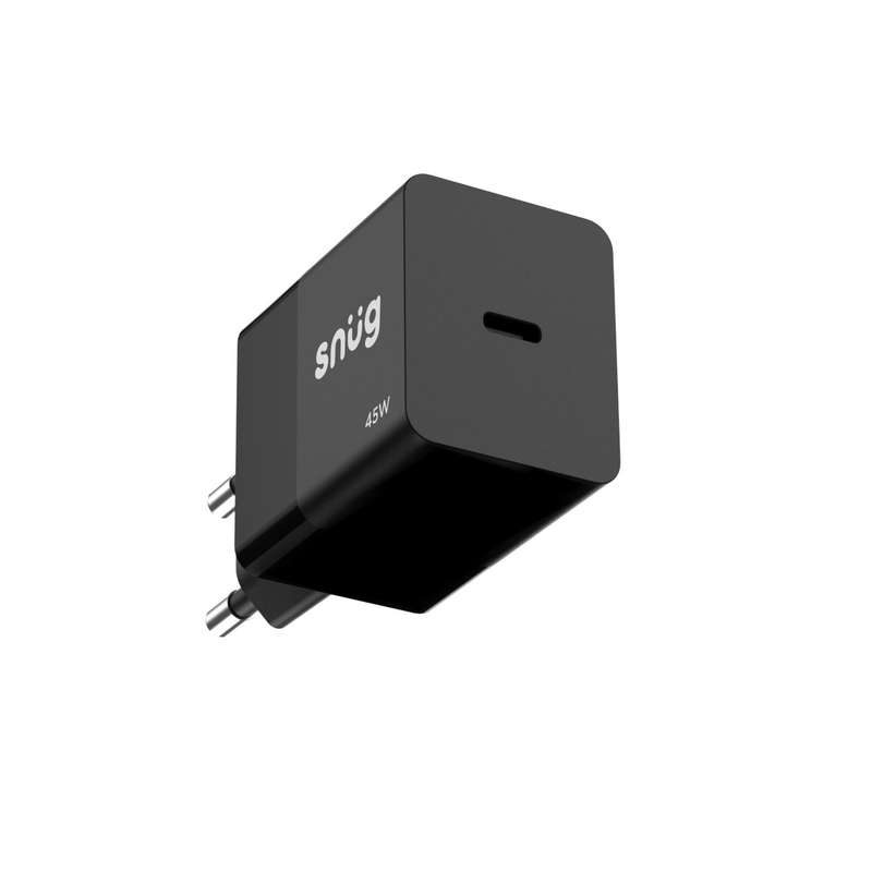 Snug 45W Wall Charger - 1 Port PD Fast Charger - Black