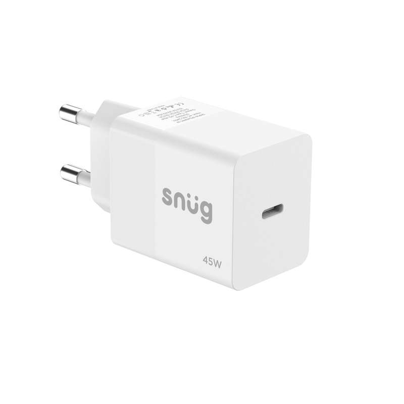Snug 45W Wall Charger - 1 Port Fast Charging Adapter - White