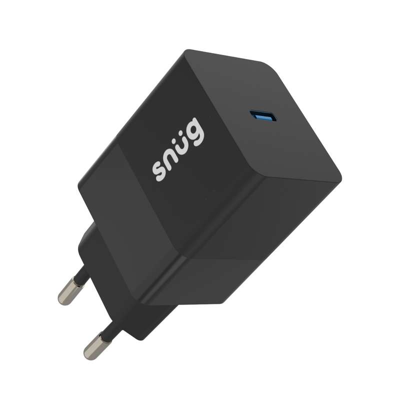 Snug 45W GaN PD Charger with USB C To Type C Cable - Black