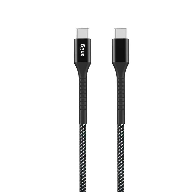 Snug 45W GaN PD Charger with USB C To Type C Cable - Black