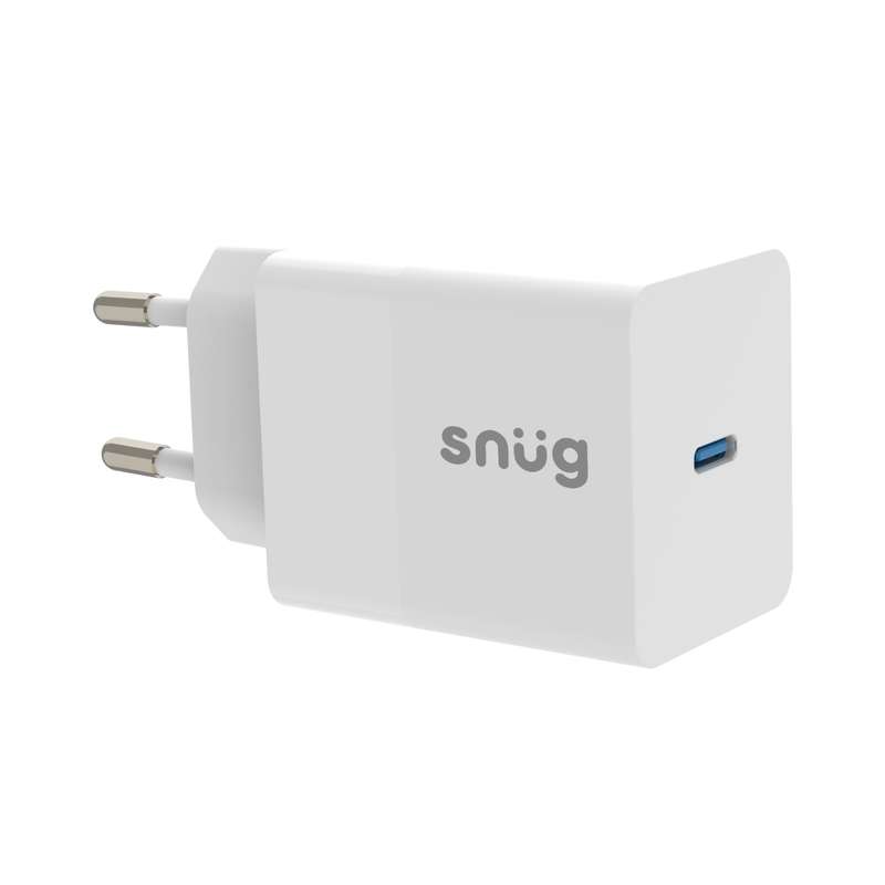 Snug 45W GaN Charger with USB C To Type C Cable - White