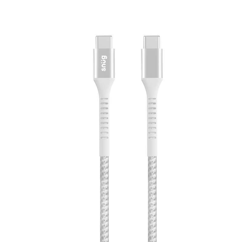Snug 45W GaN Charger with USB C To Type C Cable - White