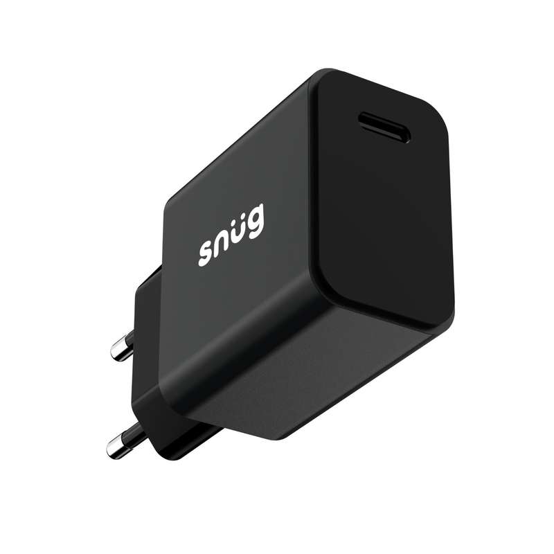 Snug 20W Wall Charger - Fast Charging Adapter 1 Port Black