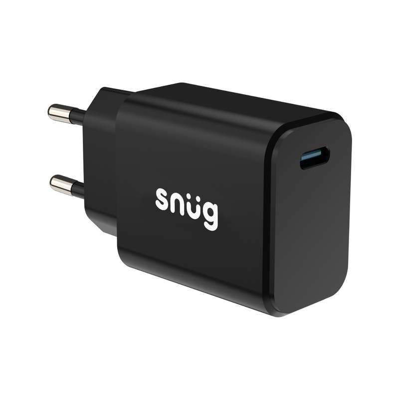 Snug 25W GaN Charger - 1 Port Fast Charger - Black