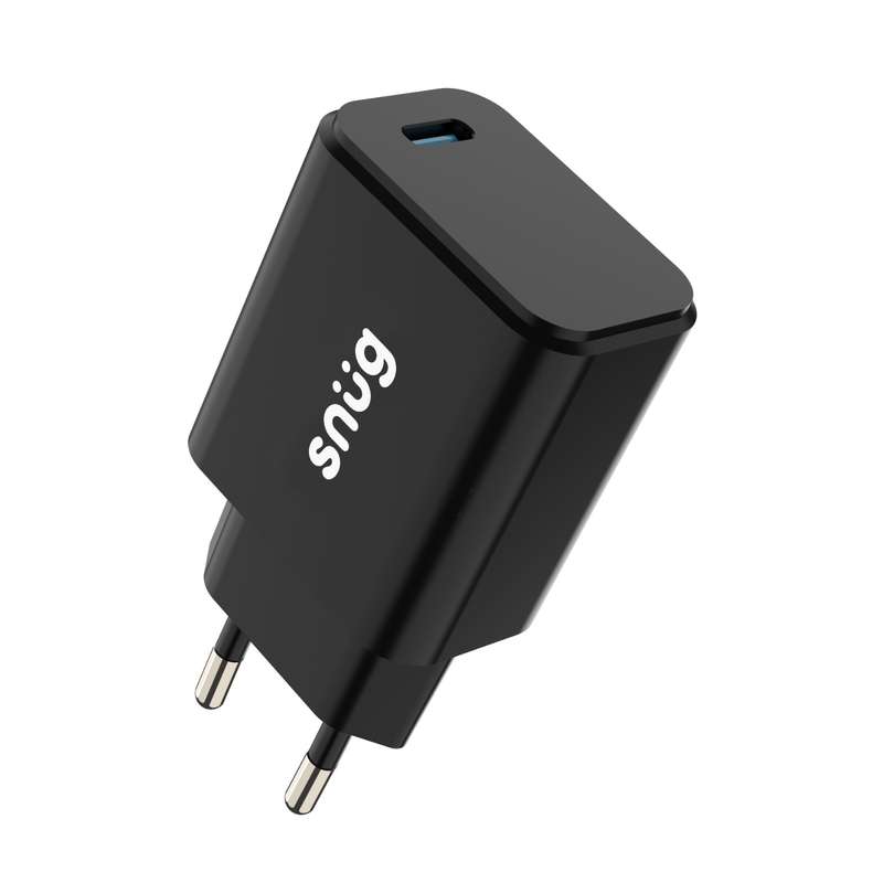 Snug 25W GaN Charger - 1 Port Fast Charger - Black