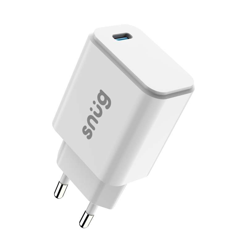 Snug 25W GaN Charger - 1 Port Fast Charger - White