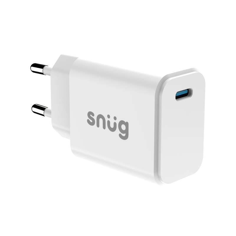 Snug 25W GaN Charger - 1 Port Fast Charger - White