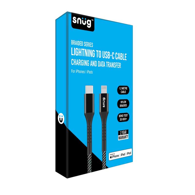 Snug 60W Type C To Lightning Cable - 1.2m Braided