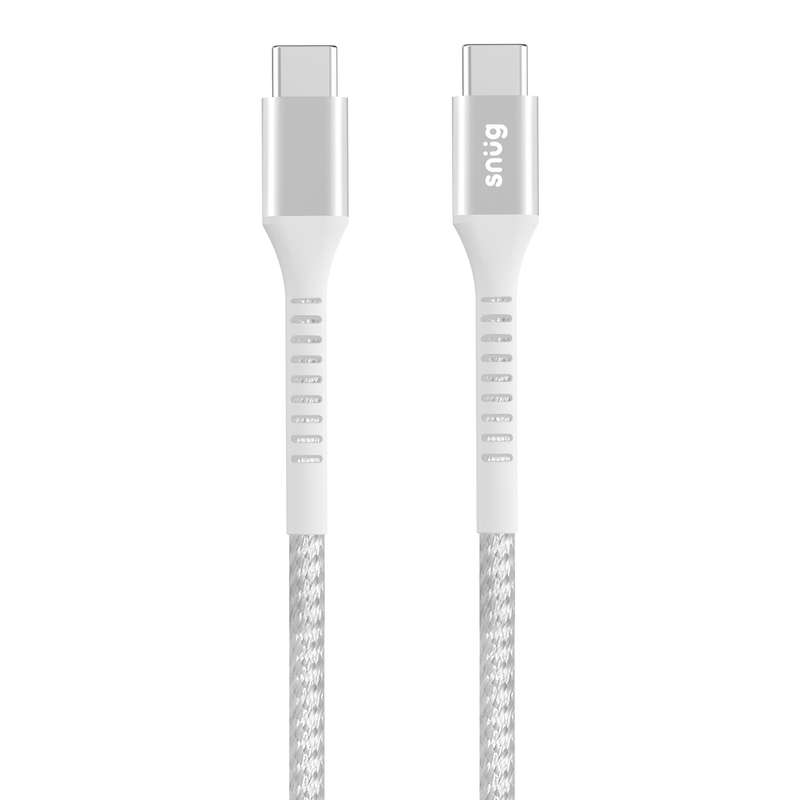 Snug 60W Type-C To Type-C Fast Charging Cable 1.2m White
