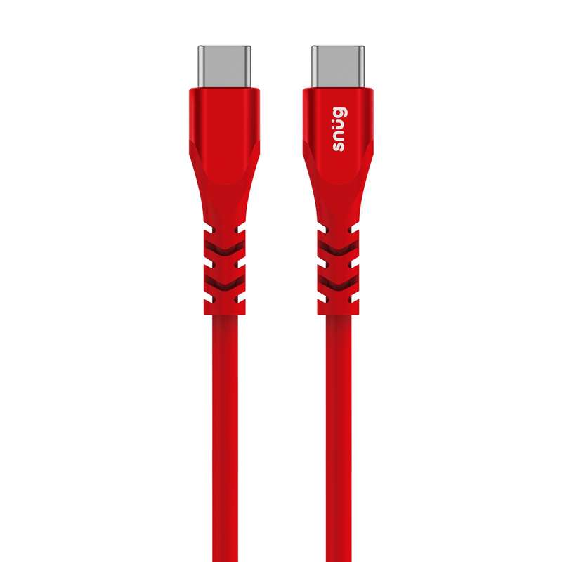 Snug 60W USB C To USB C Cable - 1.2m Red