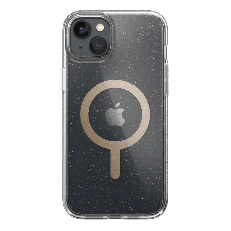 iPhone 14 Plus Case - Speck Presidio Perfect Clear Glitter MagSafe Cover - Clear Glitter
