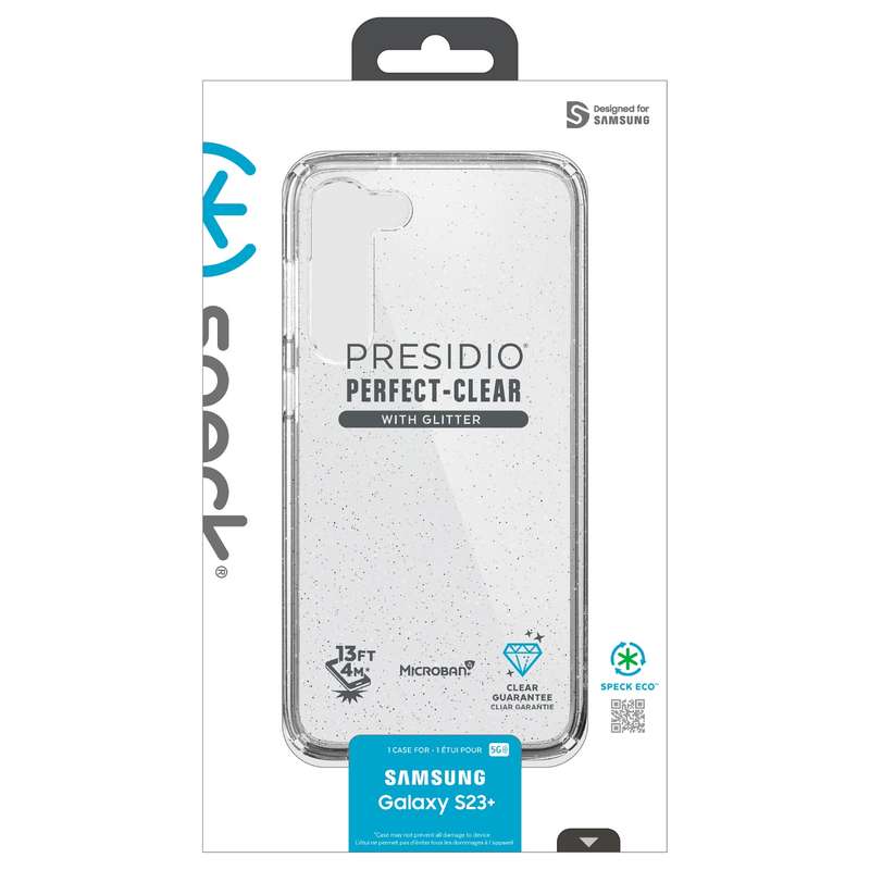 Samsung Galaxy S23+ Speck Presidio Perfect Clear Glitter Case