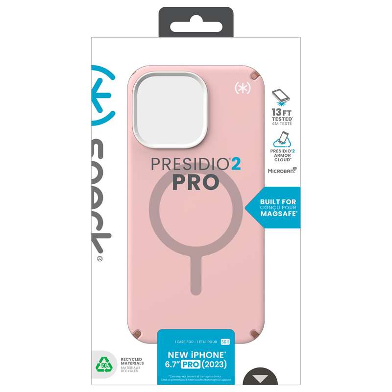 Apple iPhone 15 Pro Max Speck Presidio2 Pro MagSafe Case - Pink