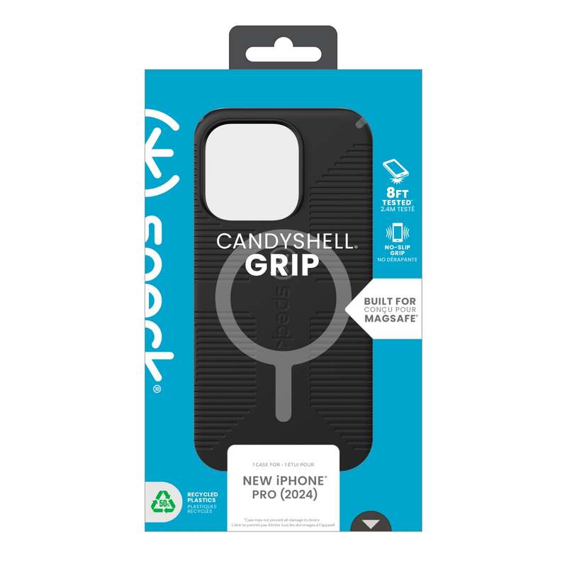 Apple iPhone 16 Pro Speck Candyshell Grip MagSafe Case - Black