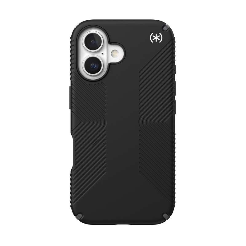 Apple iPhone 16 Speck Presidio2 Grip MagSafe Case - Black and Grey
