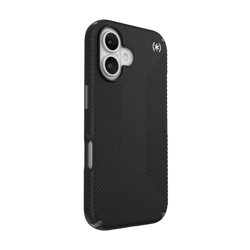 Apple iPhone 16 Speck Presidio2 Grip MagSafe Case - Black and Grey