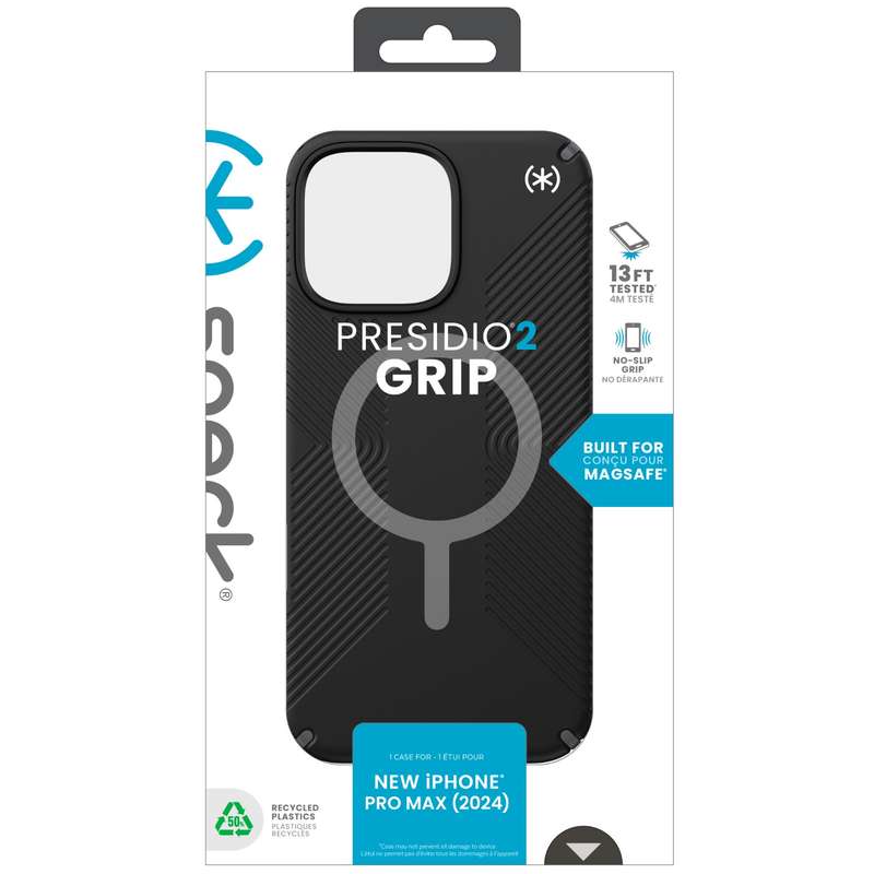 Apple iPhone 16 Pro Max Speck Presidio2 Grip MagSafe Case  Black