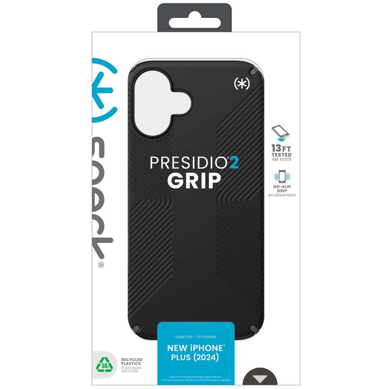 Apple iPhone 16 Plus Speck Presidio2 Grip Case - Black
