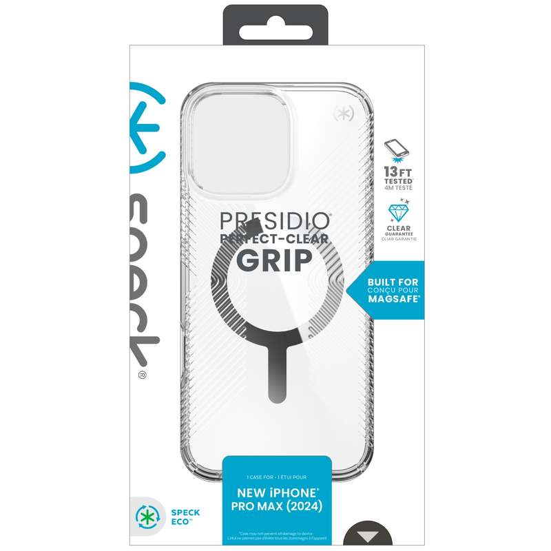 Apple iPhone 16 Pro Max Speck Presidio Perfect Clear Grip Case - MagSafe