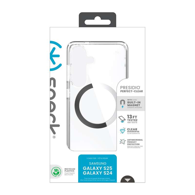Samsung Galaxy S25 Speck Presidio Perfect Clear MagSafe Case
