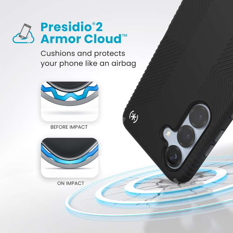 Samsung Galaxy S25 Case - Speck Presidio2 Grip Cover - Black
