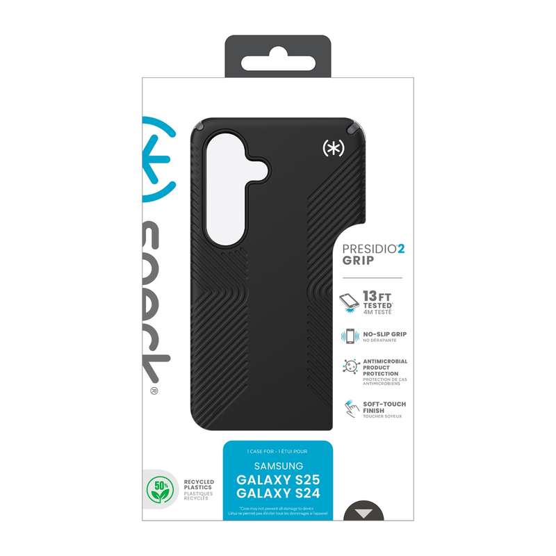 Samsung Galaxy S25 Case - Speck Presidio2 Grip Cover - Black