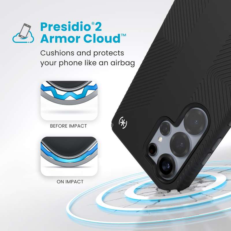 Samsung Galaxy S25 Ultra Cover - Speck Presidio2 Grip Case - Black