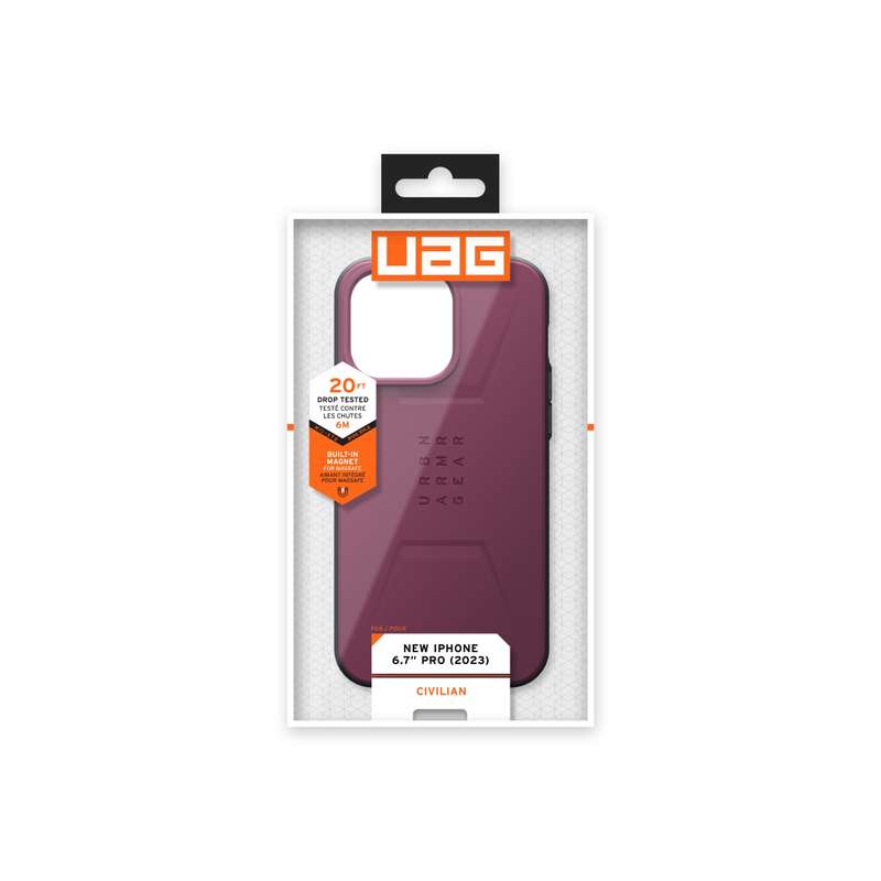 Apple iPhone 15 Pro Max UAG Civilian MagSafe Case - Bordeaux