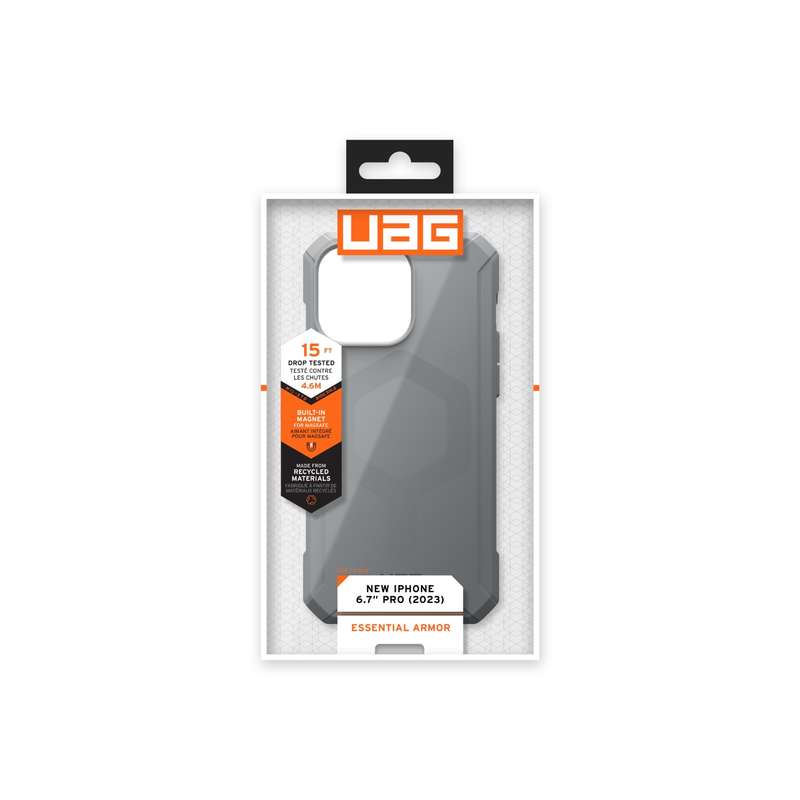 Apple iPhone 15 Pro Max UAG Essential Armor MagSafe Case - Silver