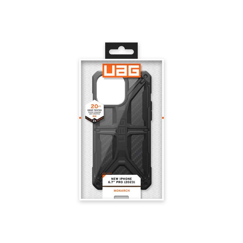 Apple iPhone 15 Pro Max UAG Monarch Case - Carbon Fibre