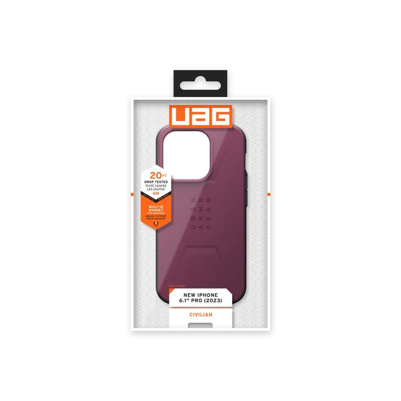 Apple iPhone 15 Pro UAG Civilian MagSafe Case - Bordeaux