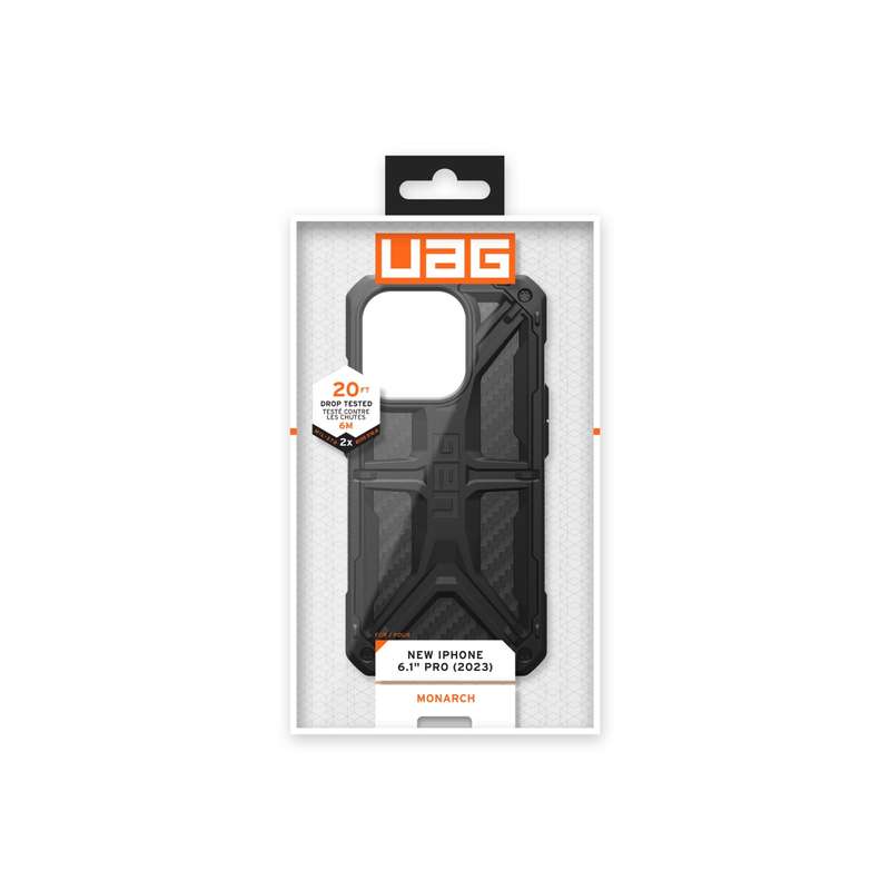 Apple iPhone 15 Pro UAG Monarch Case - Carbon Fibre