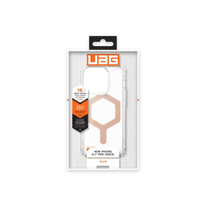Apple iPhone 15 Pro UAG Plyo MagSafe Case - Ice & Rose Gold