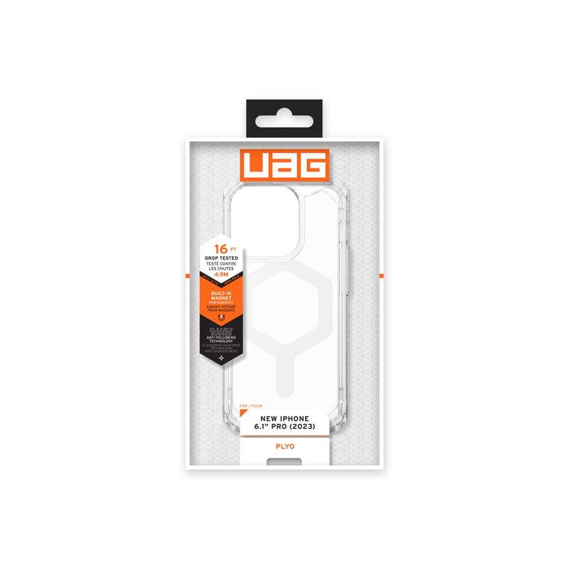 Apple iPhone 15 Pro UAG Plyo MagSafe Case - Ice & White