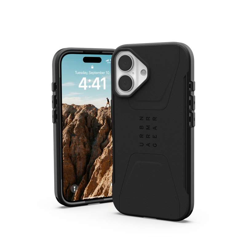 Apple iPhone 16 UAG Civilian MagSafe Case - Black