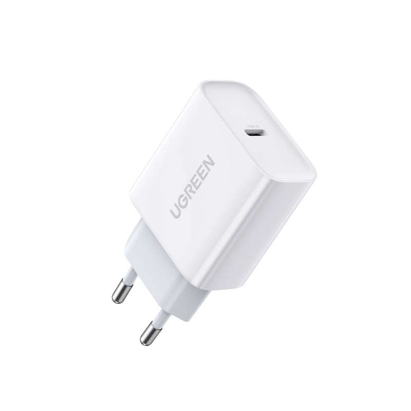 UGREEN 20W Wall Charger - 1 Port Fast Charger - White