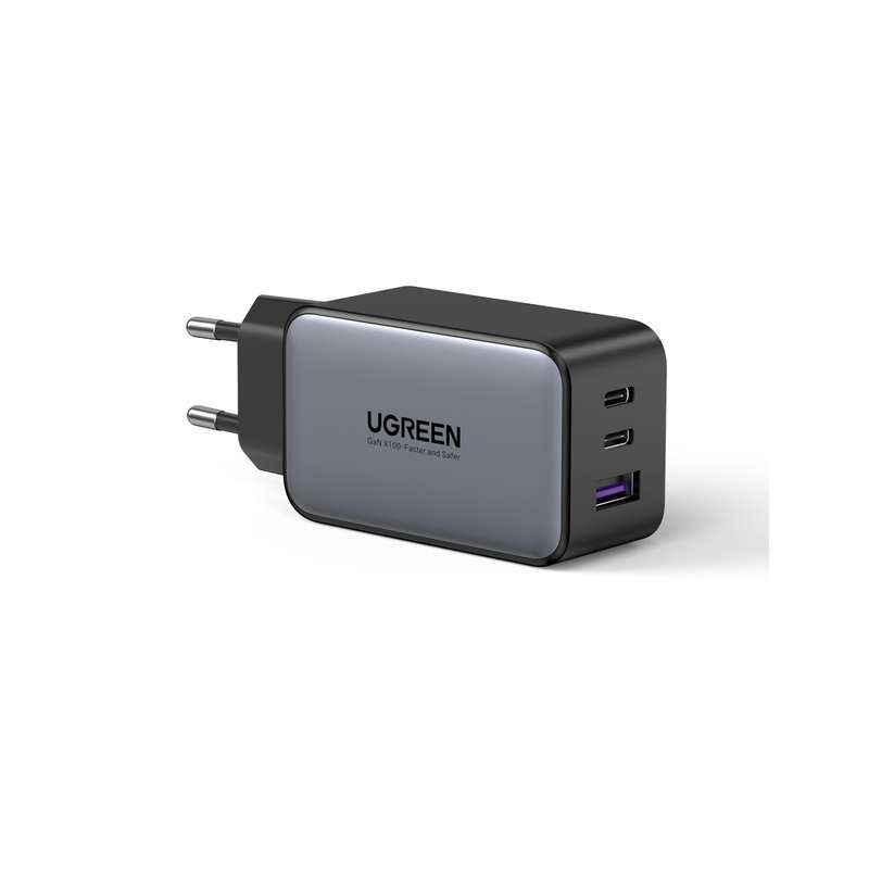 UGREEN 65W GaN Charger - 3 Port Fast Charger - Black