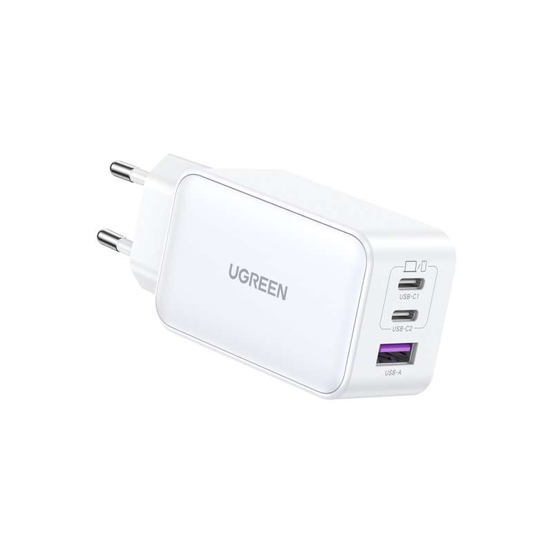 UGREEN 65W GaN Charger - 3 Port Fast Charger - White