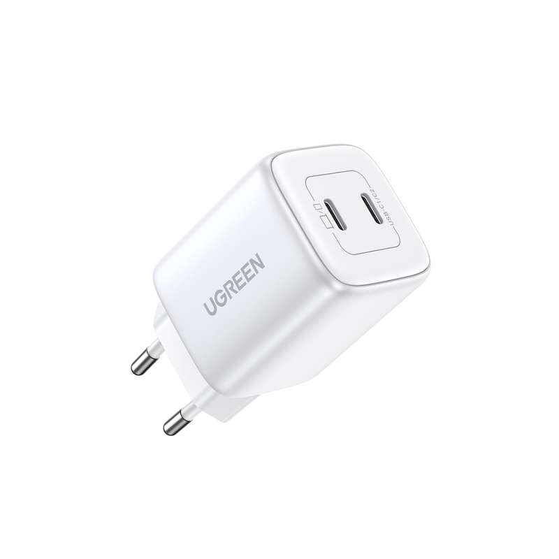 UGREEN 45W GaN Charger - 2 Port Fast Charger - White