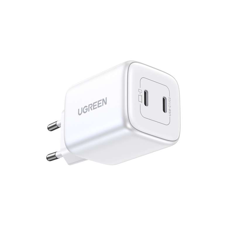 UGREEN 45W GaN Charger - 2 Port Fast Charger - White