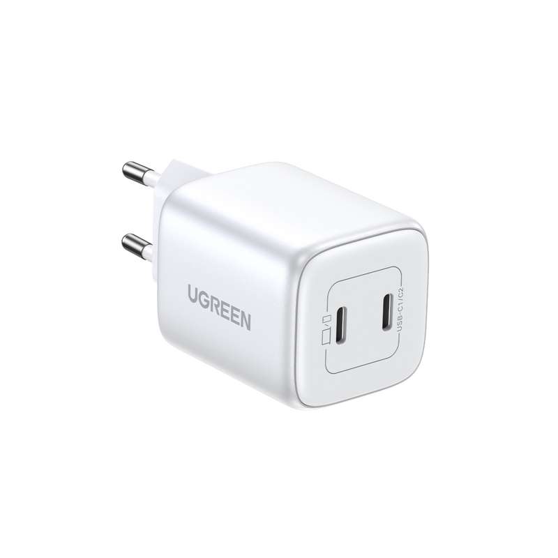 UGREEN 45W GaN Charger - 2 Port Fast Charger - White