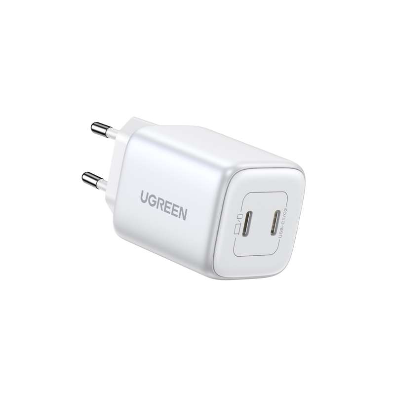 UGREEN 45W GaN Charger - 2 Port Fast Charger - White
