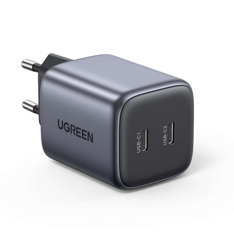 UGREEN 45W GaN Charger - 2 Port Fast Charger - Black