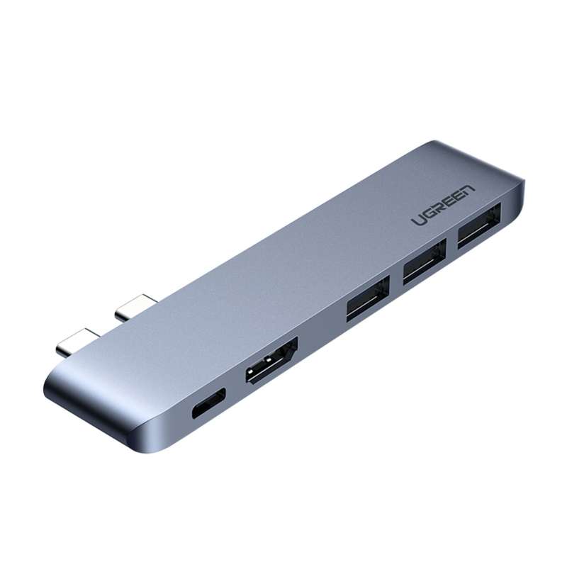 Silver UGREEN 5 Port USB TypeC Hub for Apple MacBook Pro | Air